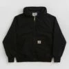 Carhartt Active Jacket - Black / Aged Canvas -FLATSPOT Sales carhartt active jacket black aged canvas 1