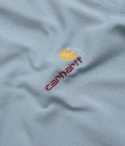 Carhartt American Script T-Shirt - Frosted Blue 6 Carhartt American Script T-Shirt - Frosted Blue -FLATSPOT Sales carhartt american script t shirt frosted blue 2