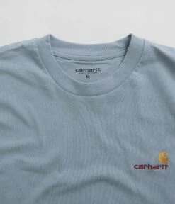Carhartt American Script T-Shirt - Frosted Blue 7 Carhartt American Script T-Shirt - Frosted Blue -FLATSPOT Sales carhartt american script t shirt frosted blue 3