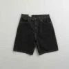 Carhartt Brandon Shorts - Black Stone Wash -FLATSPOT Sales carhartt brandon shorts black stone wash 1