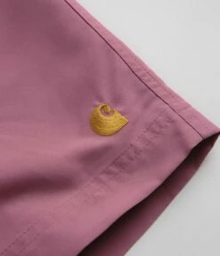 Carhartt Chase Swim Trunks - Magenta / Gold -FLATSPOT Sales carhartt chase swim trunks magenta gold 4