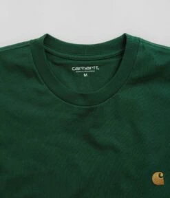 Carhartt Chase T-Shirt - Chervil / Gold -FLATSPOT Sales carhartt chase t shirt chervil gold 3