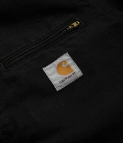 Carhartt Detroit Jacket - Black / Black / Aged Canvas -FLATSPOT Sales carhartt detroit jacket black black aged canvas 4