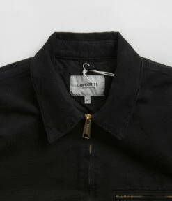 Carhartt Detroit Jacket - Black / Black / Aged Canvas -FLATSPOT Sales carhartt detroit jacket black black aged canvas 5