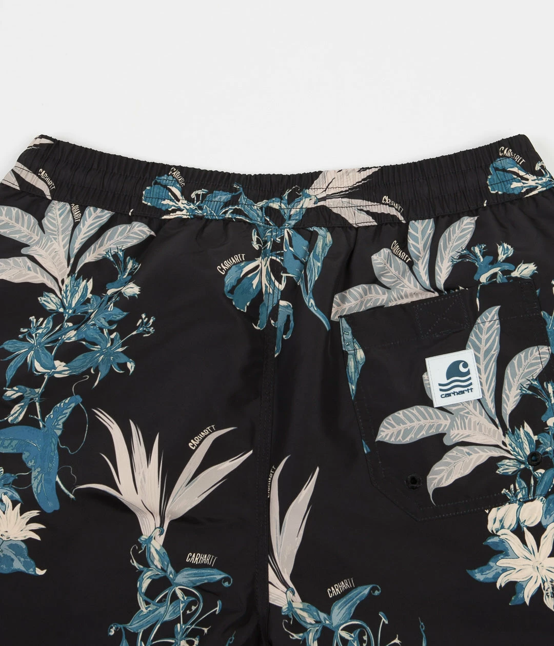 Carhartt Drift Swim Trunk - Hawaiian Floral Print / Black 6 Carhartt Drift Swim Trunk - Hawaiian Floral Print / Black - Image 4