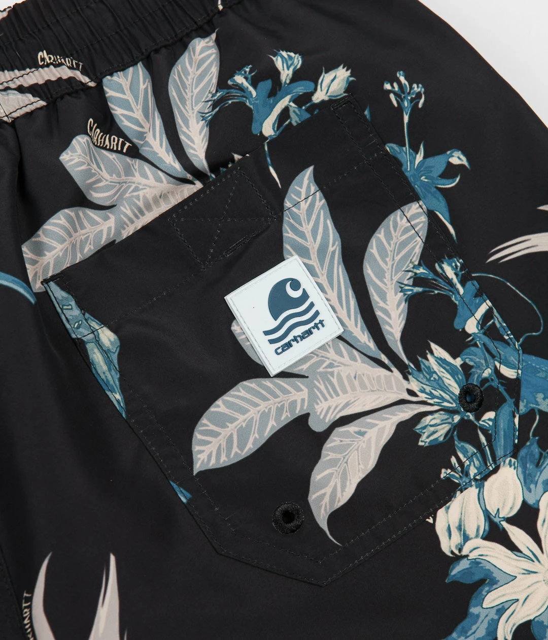 Carhartt Drift Swim Trunk - Hawaiian Floral Print / Black 7 Carhartt Drift Swim Trunk - Hawaiian Floral Print / Black - Image 5