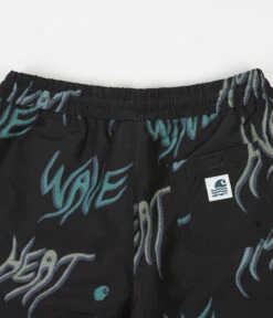 Carhartt Drift Swim Trunks - Heat Wave Print / Black -FLATSPOT Sales carhartt drift swim trunks heat wave print black 3