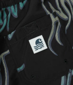 Carhartt Drift Swim Trunks - Heat Wave Print / Black -FLATSPOT Sales carhartt drift swim trunks heat wave print black 4