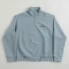 Carhartt Half Zip American Script Sweatshirt - Frosted Blue
