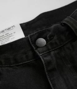 Carhartt Landon Shorts - Black Stone Washed -FLATSPOT Sales carhartt landon shorts black stone washed 5