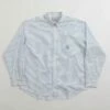 Carhartt Linus Stripe Poplin Shirt - Bleach / White -FLATSPOT Sales carhartt linus stripe poplin shirt bleach white 1
