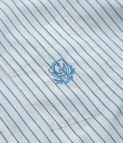 Carhartt Linus Stripe Poplin Shirt - Bleach / White -FLATSPOT Sales carhartt linus stripe poplin shirt bleach white 3