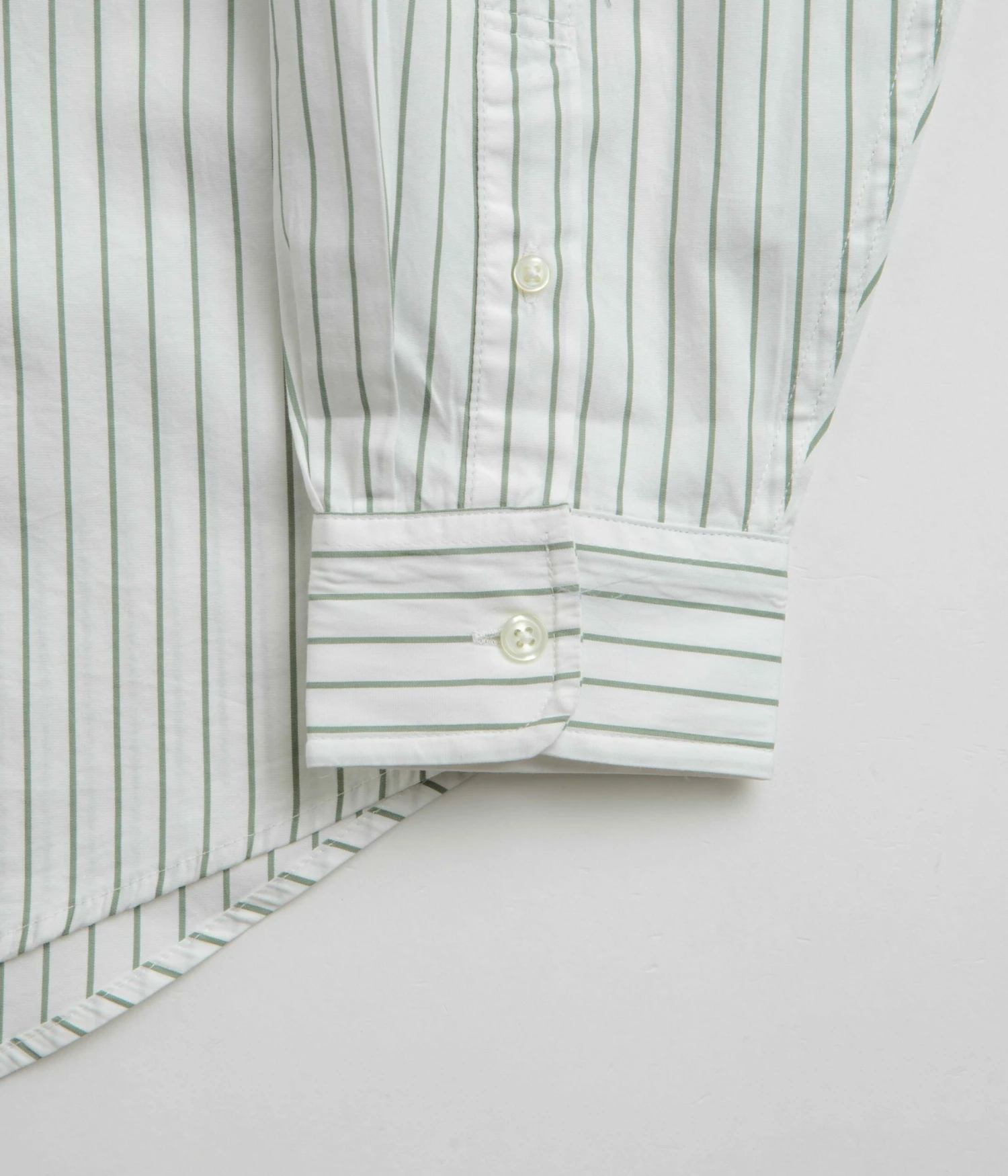 Carhartt Linus Stripe Poplin Shirt - Park / White 6 Carhartt Linus Stripe Poplin Shirt - Park / White - Image 4