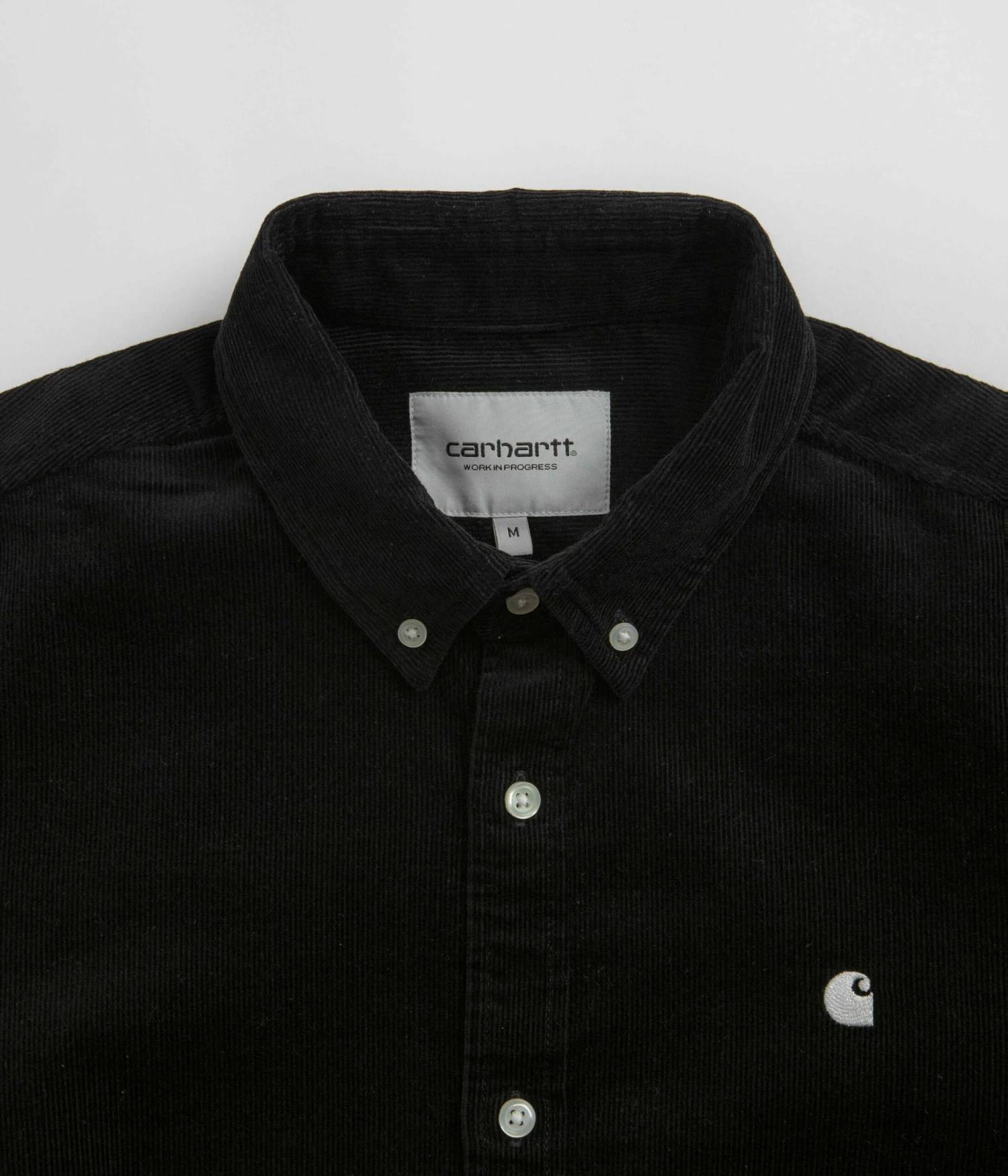 Carhartt Madison Fine Cord Shirt - Black / Wax 7 Carhartt Madison Fine Cord Shirt - Black / Wax - Image 5