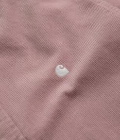 Carhartt Madison Fine Cord Shirt - Glassy Pink / Wax -FLATSPOT Sales carhartt madison fine cord shirt glassy pink wax 3