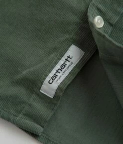 Carhartt Madison Fine Cord Shirt - Park / Wax -FLATSPOT Sales carhartt madison fine cord shirt park wax 4