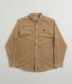 Carhartt Madison Fine Cord Shirt - Sable / Black