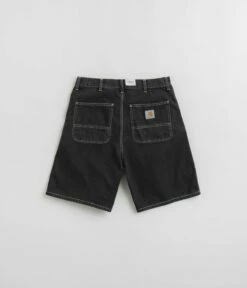Carhartt Simple Shorts - Heavy Stone Washed Black -FLATSPOT Sales carhartt simple shorts heavy stone washed black 3