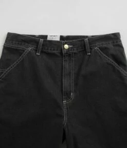 Carhartt Simple Shorts - Heavy Stone Washed Black -FLATSPOT Sales carhartt simple shorts heavy stone washed black 4