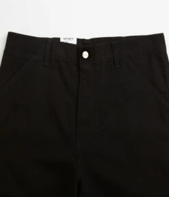 Carhartt Single Knee Shorts - Black Rinsed -FLATSPOT Sales carhartt single knee shorts black rinsed 5