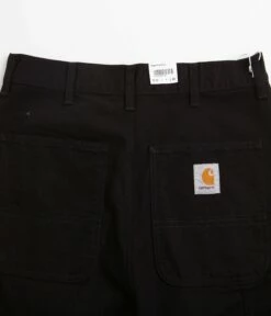 Carhartt Single Knee Shorts - Black Rinsed -FLATSPOT Sales carhartt single knee shorts black rinsed 7