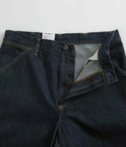 Carhartt Single Knee Shorts - Rinsed Blue -FLATSPOT Sales carhartt single knee shorts rinsed blue 6