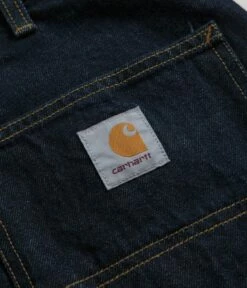 Carhartt Single Knee Shorts - Rinsed Blue -FLATSPOT Sales carhartt single knee shorts rinsed blue 7