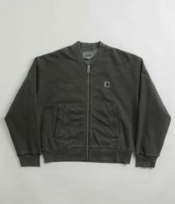 Carhartt Womens Nelson Sweat Bomber Jacket - Charcoal