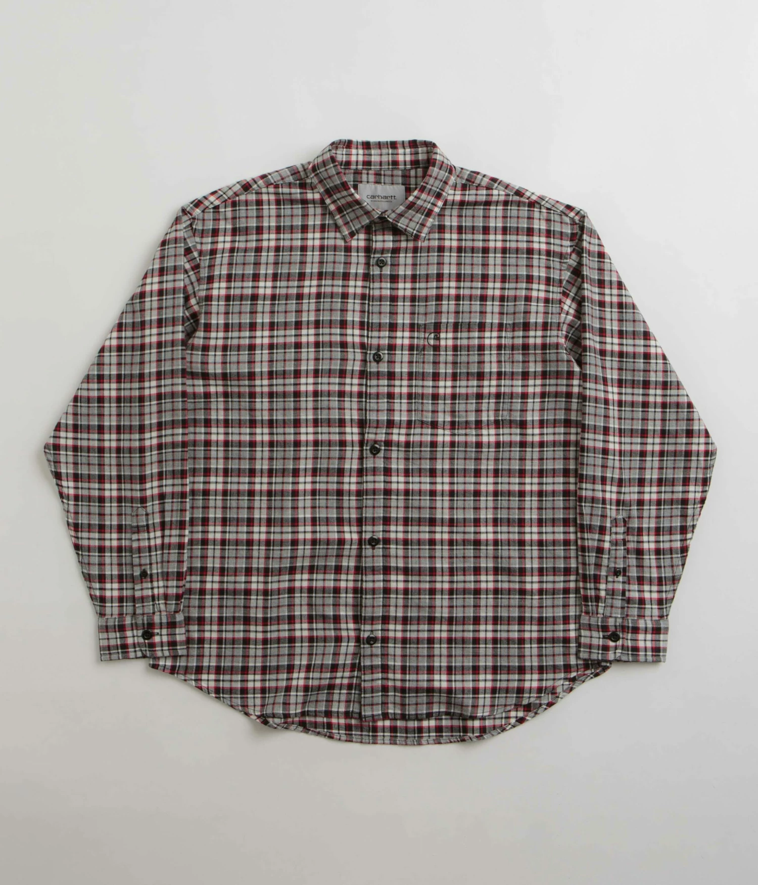 Carhartt Yuma Shirt Twill Flannel Shirt - Grey Heather 4 Carhartt Yuma Shirt Twill Flannel Shirt - Grey Heather - Image 2