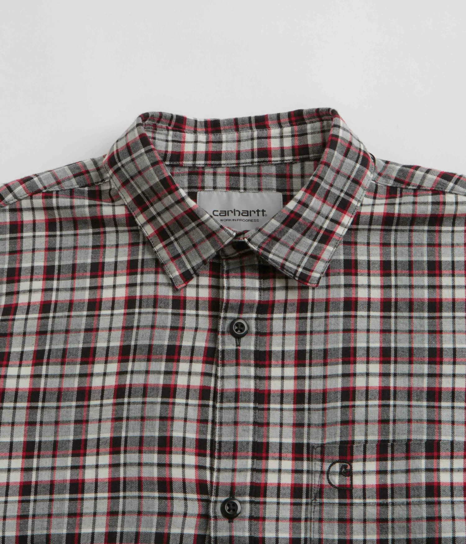 Carhartt Yuma Shirt Twill Flannel Shirt - Grey Heather 3 Carhartt Yuma Shirt Twill Flannel Shirt - Grey Heather