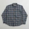 Carhartt Yuma Shirt Twill Flannel Shirt - Storm Blue -FLATSPOT Sales carhartt yuma shirt twill flannel shirt storm blue 1