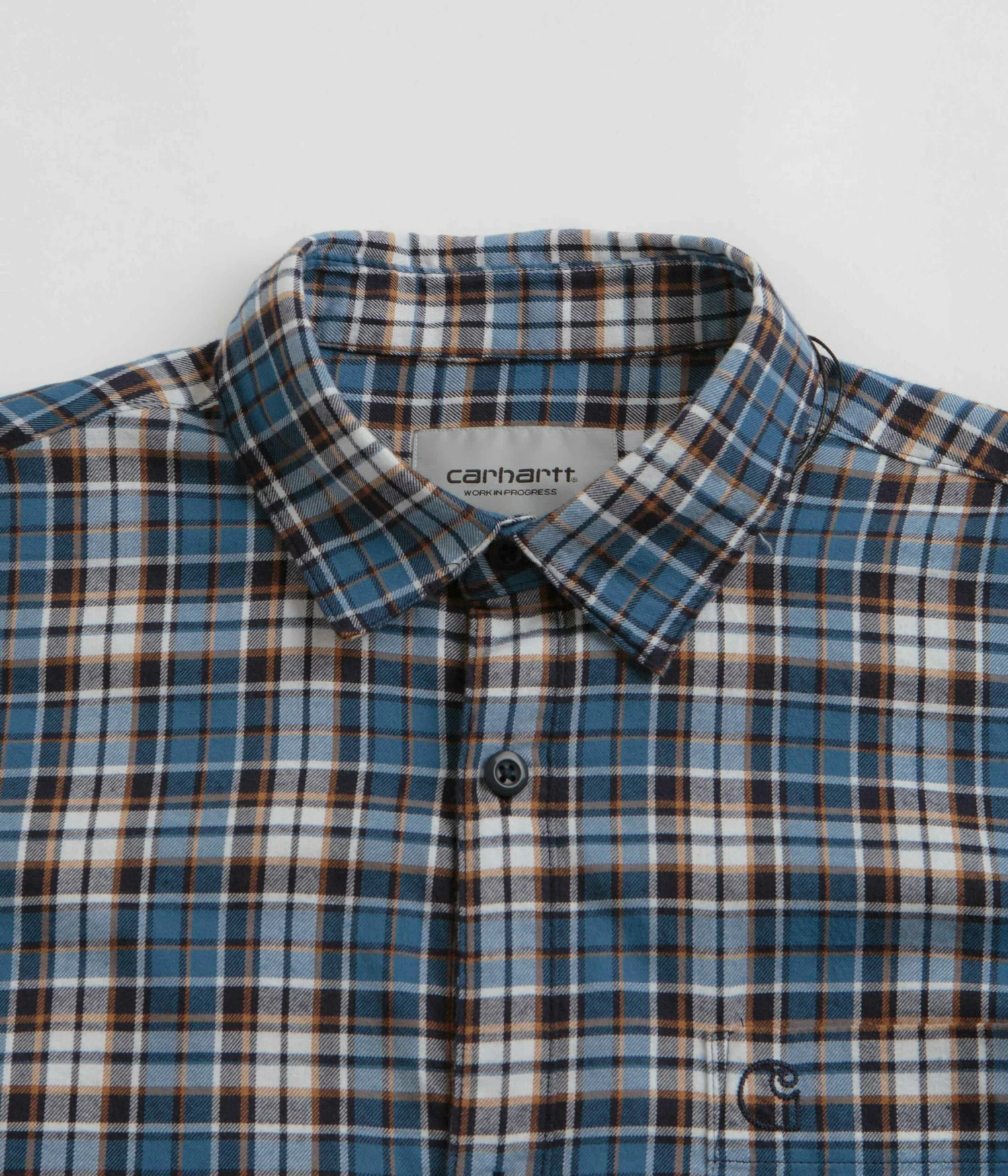 Carhartt Yuma Shirt Twill Flannel Shirt - Storm Blue 4 Carhartt Yuma Shirt Twill Flannel Shirt - Storm Blue - Image 2