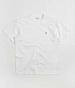 Carhartt Chase T-Shirt - White / Gold