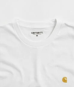 Carhartt Chase T-Shirt - White / Gold 7 Carhartt Chase T-Shirt - White / Gold -FLATSPOT Sales carharttchaset shirt white gold 3