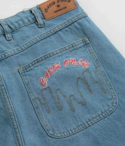 Cash Only Logo Denim Shorts - Washed Indigo 18 Cash Only Logo Denim Shorts - Washed Indigo -FLATSPOT Sales cash only logo denim shorts washed indigo 8