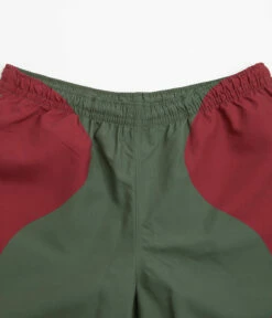 Civilist Butterfly Shorts - Bordeaux / Olive -FLATSPOT Sales civilist butterfly shorts bordeaux olive 5