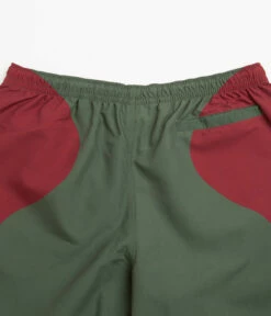 Civilist Butterfly Shorts - Bordeaux / Olive -FLATSPOT Sales civilist butterfly shorts bordeaux olive 6