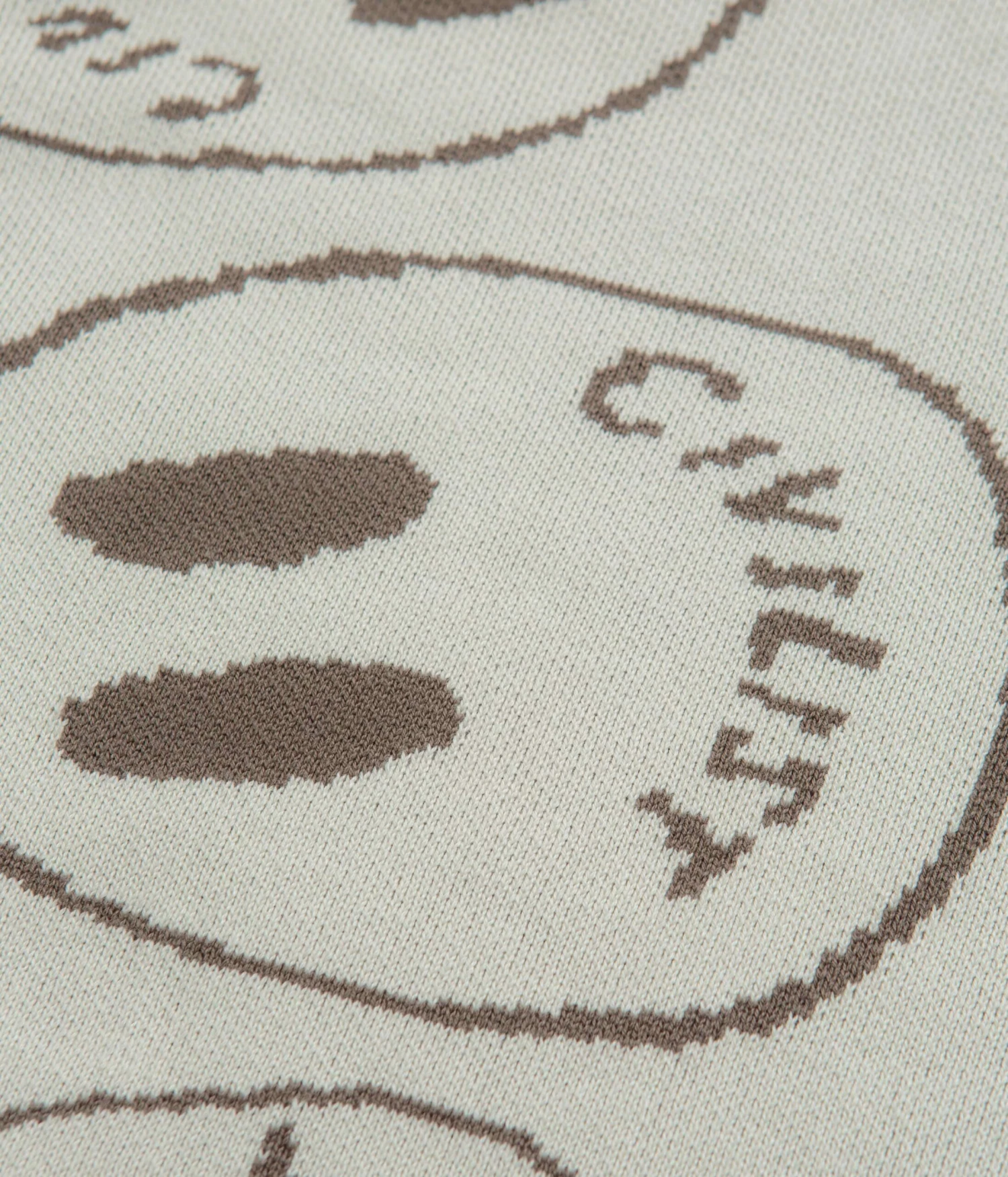 Civilist Smiler Knit Crewneck Sweatshirt - Ecru 5 Civilist Smiler Knit Crewneck Sweatshirt - Ecru - Image 3