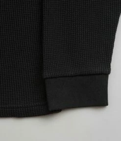 Civilist Thermal Waffle Long Sleeve T-Shirt - Black -FLATSPOT Sales civilist thermal waffle long sleeve t shirt black 5