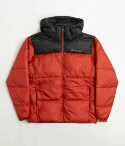 Columbia Puffect Hooded Jacket - Warp Red / Shark