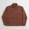 Fucking Awesome Cut Off 1/4 Zip Polar Fleece - Brown -FLATSPOT Sales fucking awesome cut off 1 4 zip polar fleece brown 1