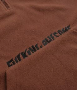 Fucking Awesome Cut Off 1/4 Zip Polar Fleece - Brown -FLATSPOT Sales fucking awesome cut off 1 4 zip polar fleece brown 3