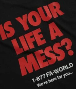 Fucking Awesome Is Your Life A Mess T-Shirt - Black -FLATSPOT Sales fucking awesome is your life a mess t shirt black 5