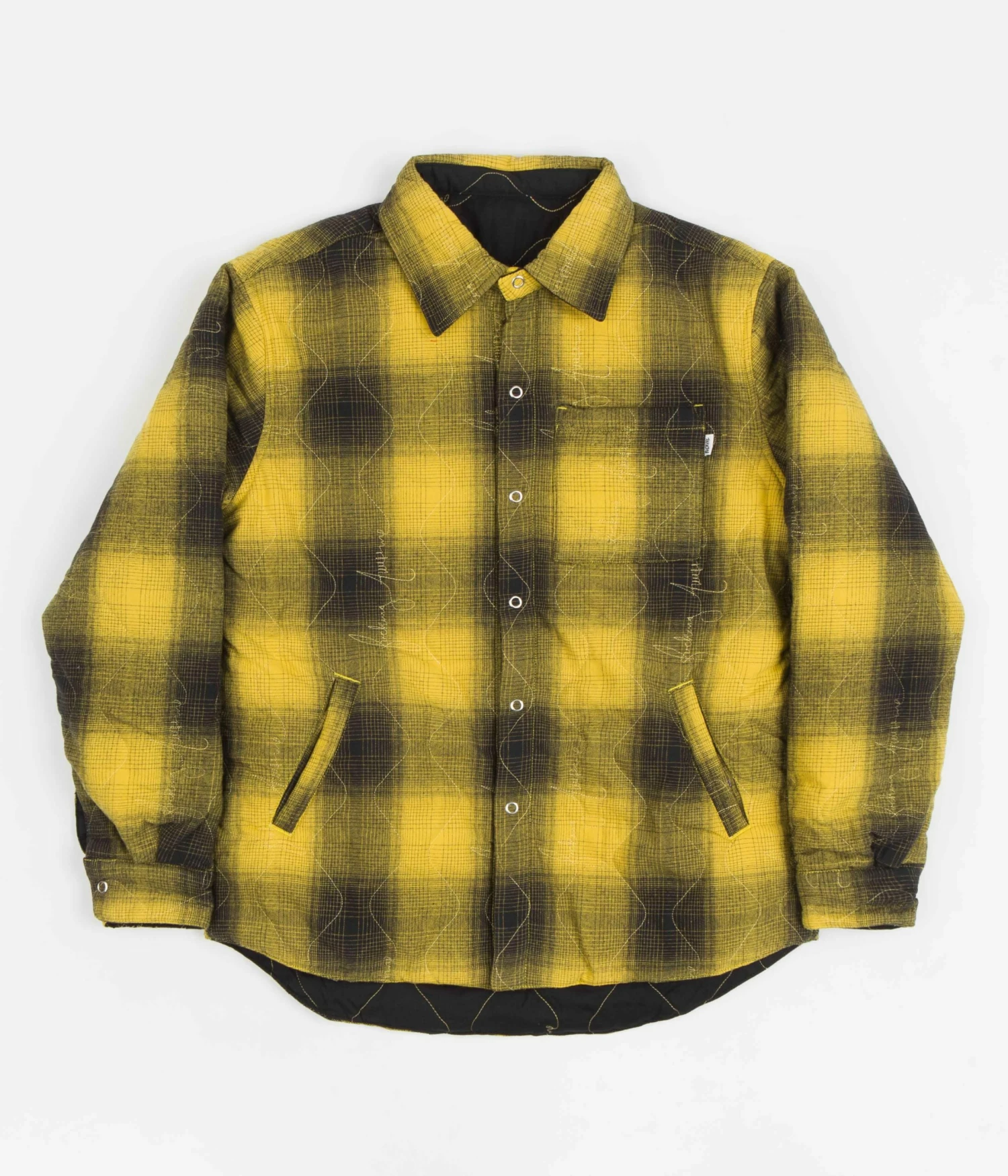 Fucking Awesome Lightweight Reversible Flannel Jacket - Yellow / Black 3 Fucking Awesome Lightweight Reversible Flannel Jacket - Yellow / Black