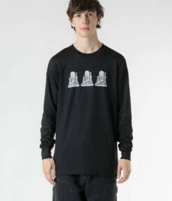 Garden Raiders Long Sleeve T-Shirt - Black -FLATSPOT Sales garden raiders long sleeve t shirt black 1 1