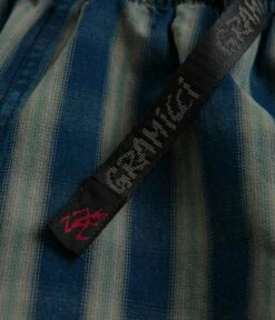 Gramicci OG Yarn Dye Shadow Plaid Jam Shorts - Blue -FLATSPOT Sales gramicci og yarn dye shadow plaid jam shorts blue 4