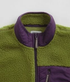 Gramicci Sherpa Jacket - Dusted Lime -FLATSPOT Sales gramicci sherpa jacket dusted lime 4