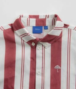 Helas Laba Shirt - White / Burgundy -FLATSPOT Sales helas laba shirt white burgundy 4