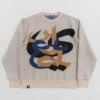 Helas Nesta Knit Crewneck Sweatshirt - Cream -FLATSPOT Sales helas nesta knit crewneck sweatshirt cream 1