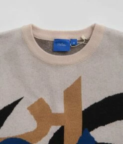 Helas Nesta Knit Crewneck Sweatshirt - Cream -FLATSPOT Sales helas nesta knit crewneck sweatshirt cream 4